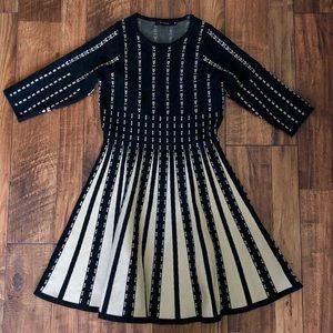 ✦Olivaceous Striped Sweater Knit Mod Dress XS (M)✦